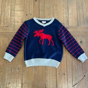 Hatley navy moose sweater